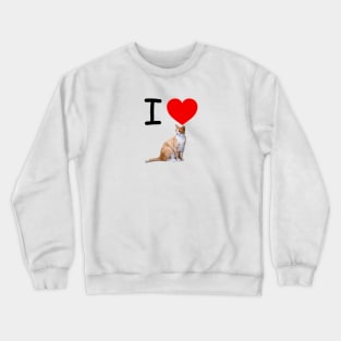 I HEART CREAMSICLE TABBY CATS Crewneck Sweatshirt